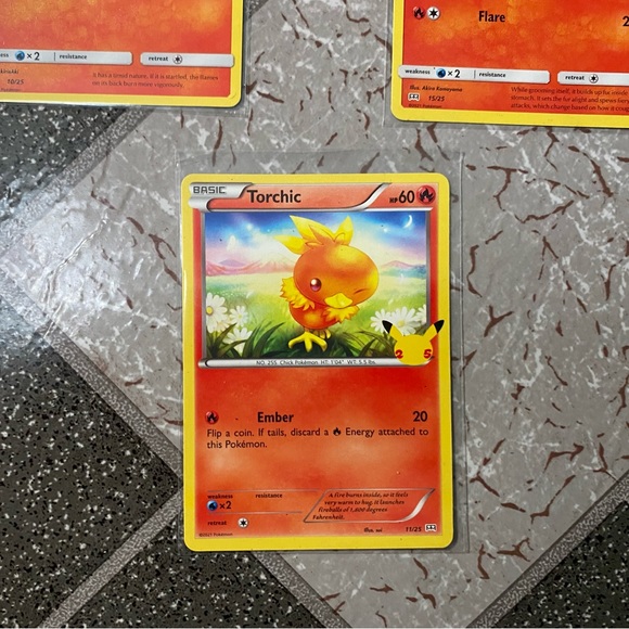 Pokemon McDonald's 25th anniversary Promo 4 card lot Cyndaquil, Litten, Torchic, - Picture 6 of 6